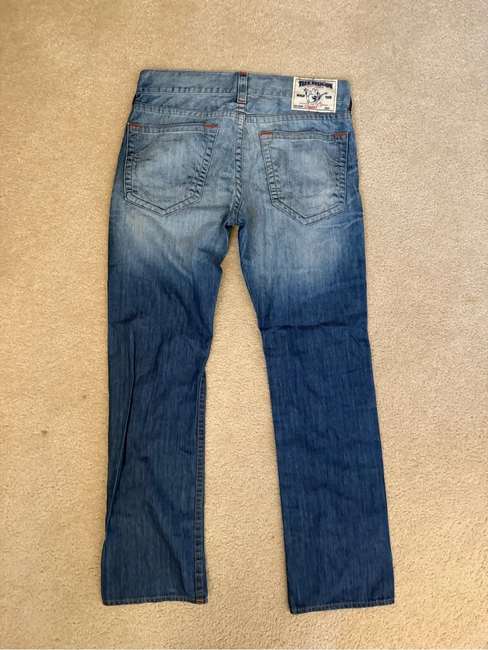 True Religion Men's Medium Blue Straight Jeans